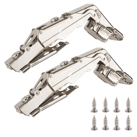 South Main Hardware 35mm Euro 110-Degree Nickel Plated Full Overlay Hinge (5-Pairs) HINGE-FO-110-35